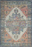 5' X 7' Orange Medallion Hand Woven Distressed Area Rug - Homeroots
