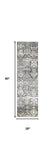 8' X 8' Gray Runner Rug - Homeroots