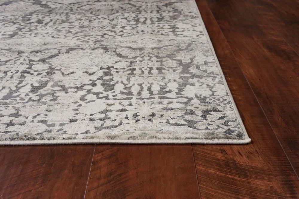 8' X 11' Gray Floral Area Rug - Homeroots - Flyclothing LLC
