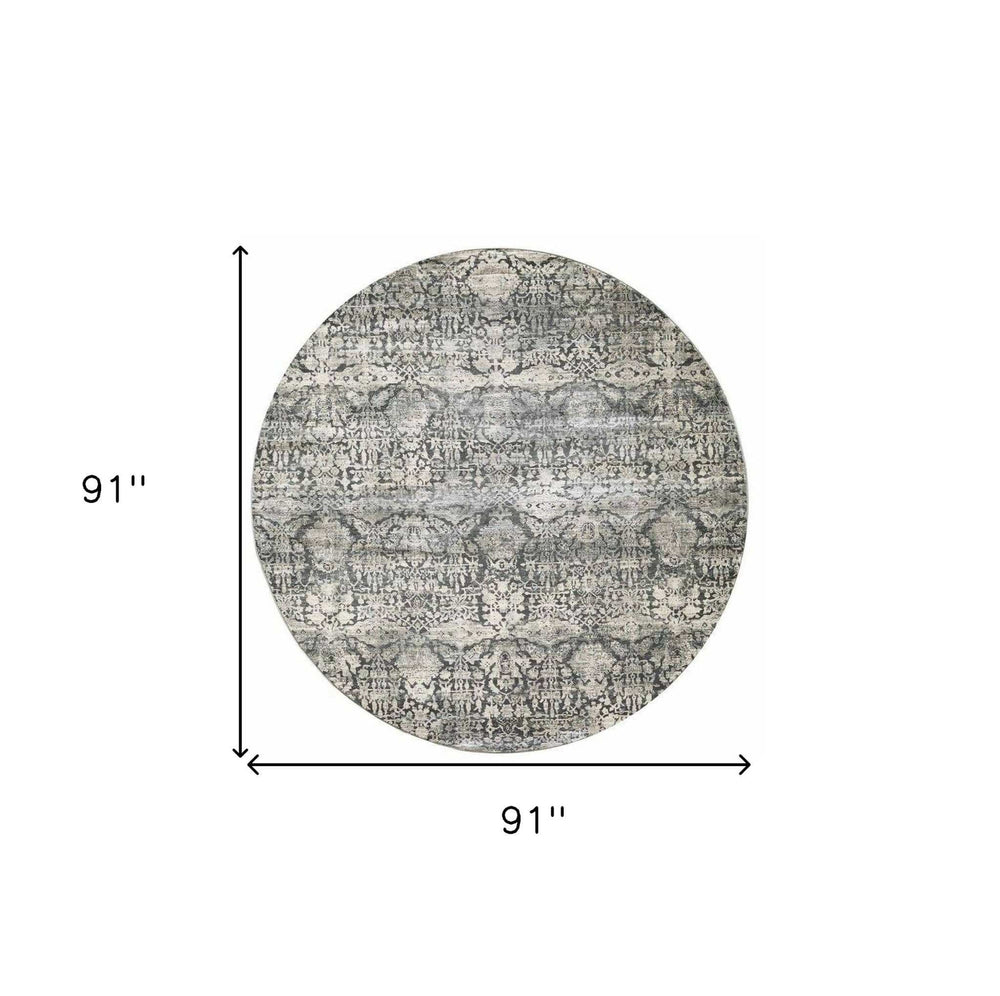 8' X 8' Gray Area Rug - Homeroots - Flyclothing LLC