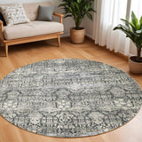 8' X 8' Gray Area Rug - Homeroots