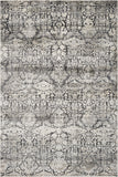 9' X 13' Gray Floral Area Rug