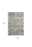 9' X 13' Gray Floral Area Rug - Homeroots