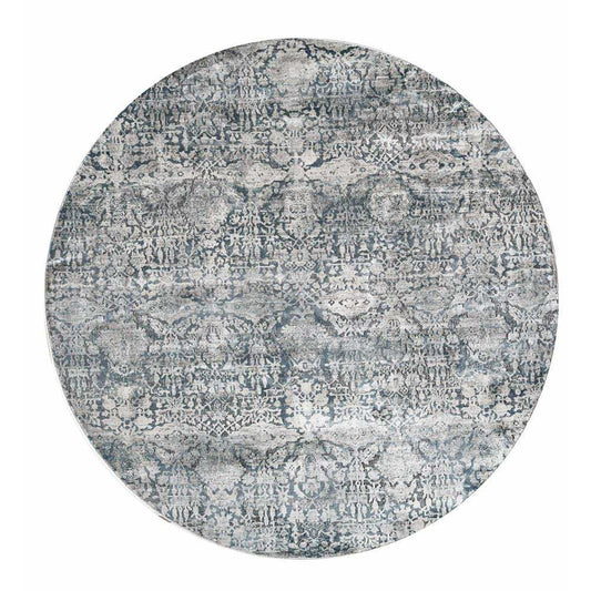 8' X 8' Teal Floral Area Rug - Homeroots - Flyclothing LLC