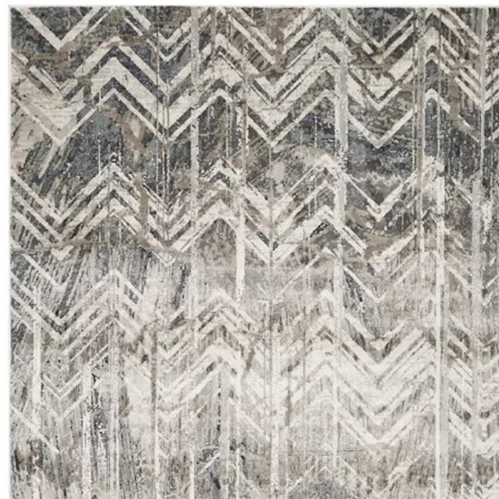 3' X 5' Gray Chevron Area Rug - Homeroots - Flyclothing LLC