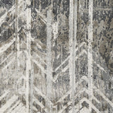 8' X 8' Gray Chevron Area Rug - Homeroots
