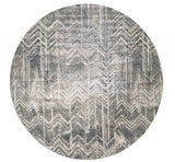 8' X 8' Gray Chevron Area Rug - Homeroots