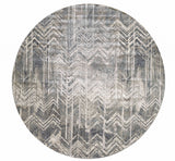 8' X 8' Gray Chevron Area Rug - Homeroots