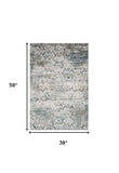 3' X 5' Teal Area Rug - Homeroots - Flyclothing LLC