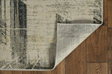 8' Grey Machine Woven Abstract Geometric Indoor Runner Rug - Homeroots