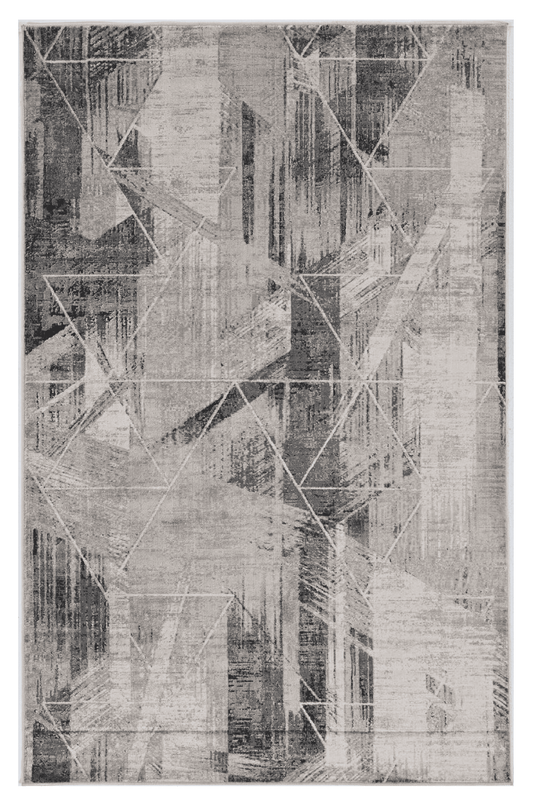 3' X 5' Gray Geometric Area Rug - Homeroots - Flyclothing LLC
