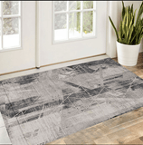 3' X 5' Gray Geometric Area Rug - Homeroots