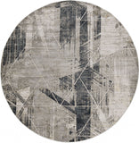 8' X 8' Gray Geometric Area Rug - Homeroots