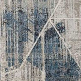 3' X 5' Blue and Gray Abstract Geometric Area Rug - Homeroots - Flyclothing LLC