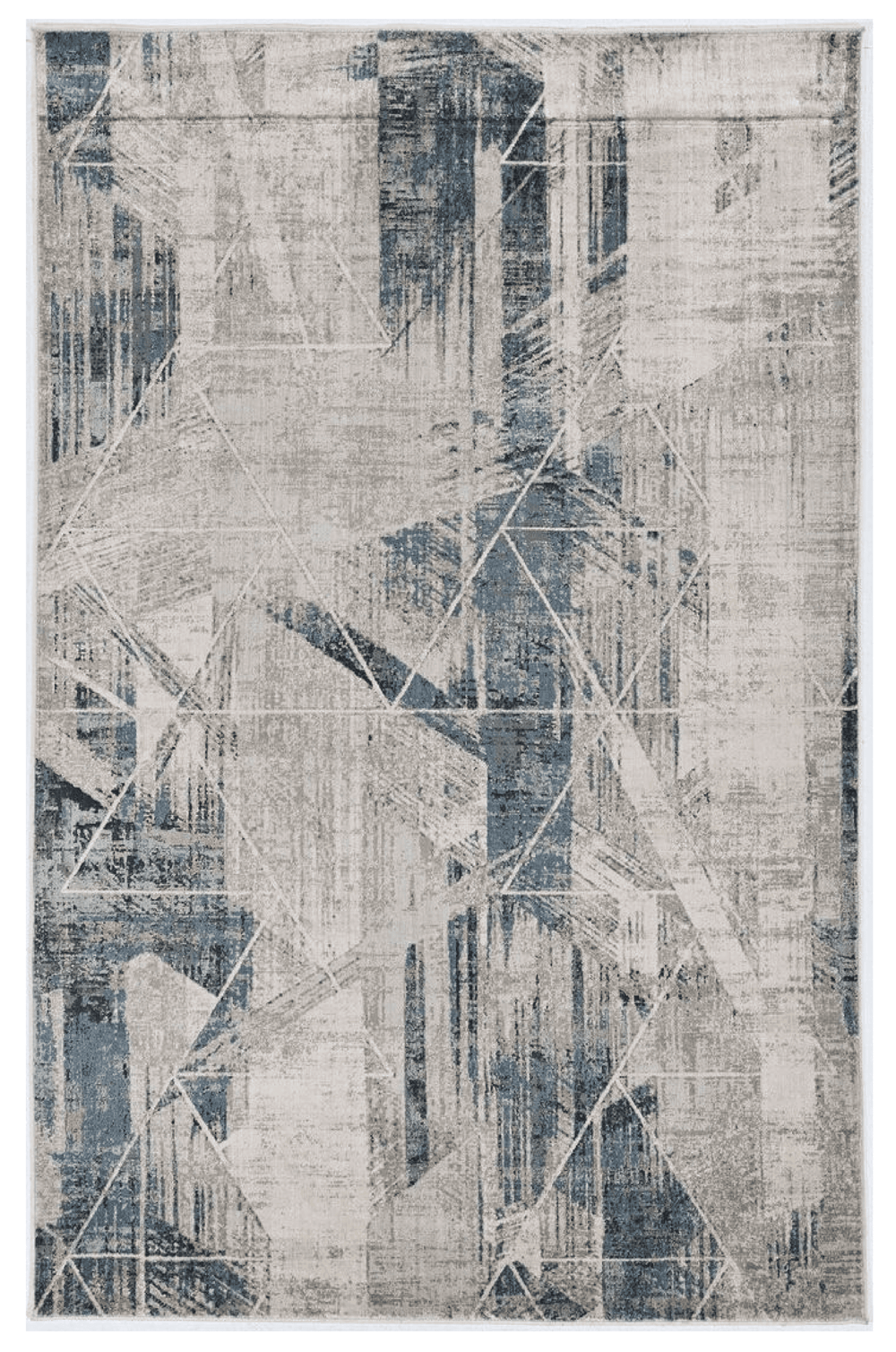 9' X 13' Blue and Gray Abstract Area Rug - Homeroots - Flyclothing LLC