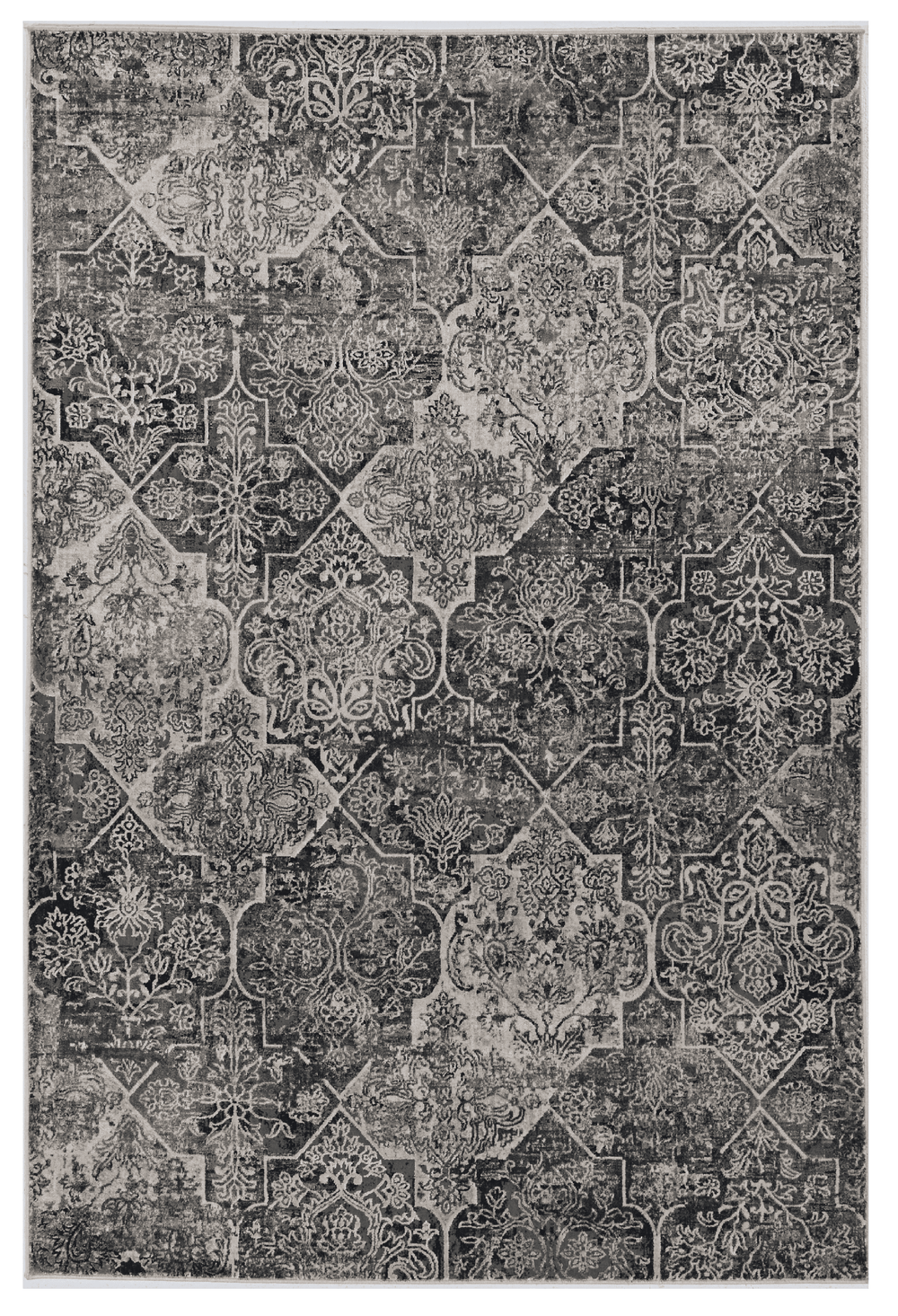 3' X 5' Gray Quatrefoil Area Rug - Homeroots - Flyclothing LLC