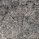 3' X 5' Gray Quatrefoil Area Rug - Homeroots