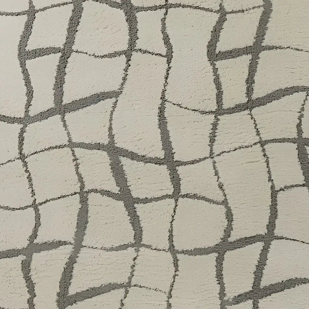 3' X 5' Ivory Abstract Shag Area Rug - Homeroots - Flyclothing LLC
