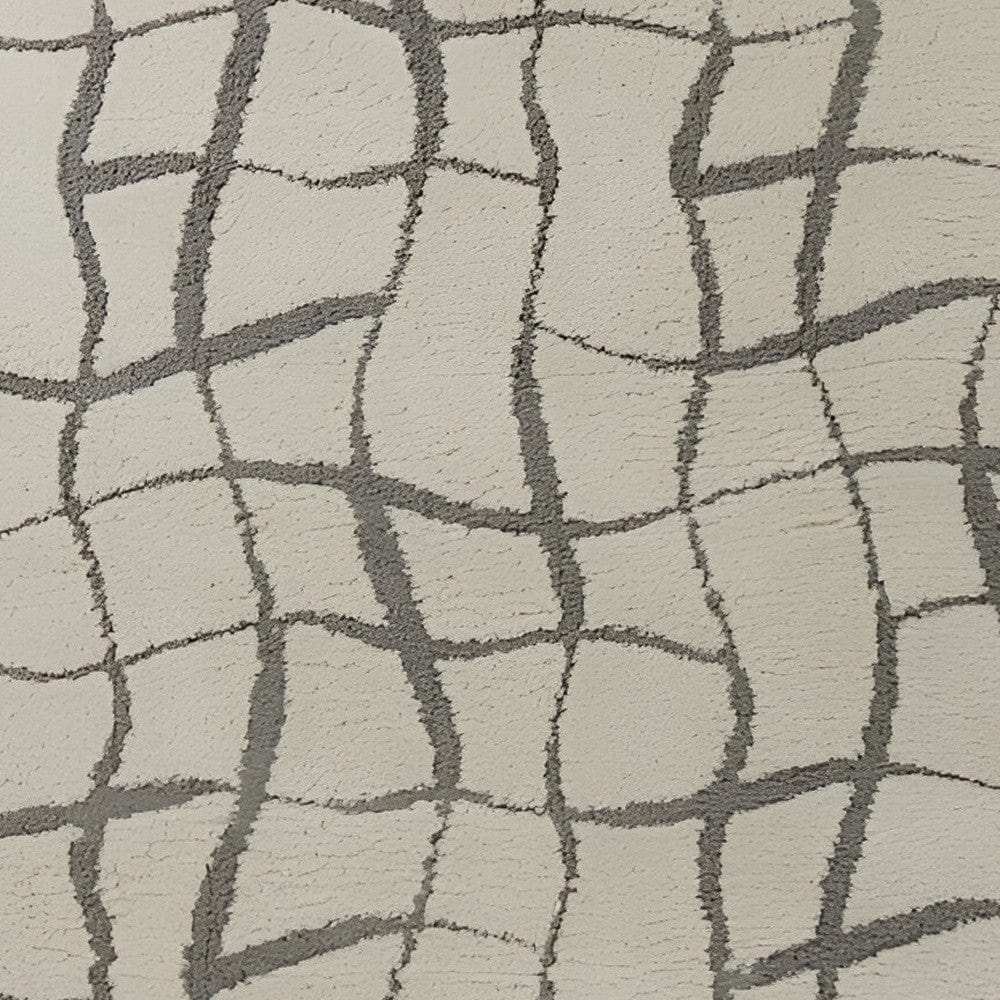 3' X 5' Ivory Abstract Shag Area Rug - Homeroots - Flyclothing LLC