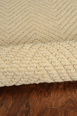 2' X 4' Ivory Chevron Hand Woven Area Rug - Homeroots - Flyclothing LLC