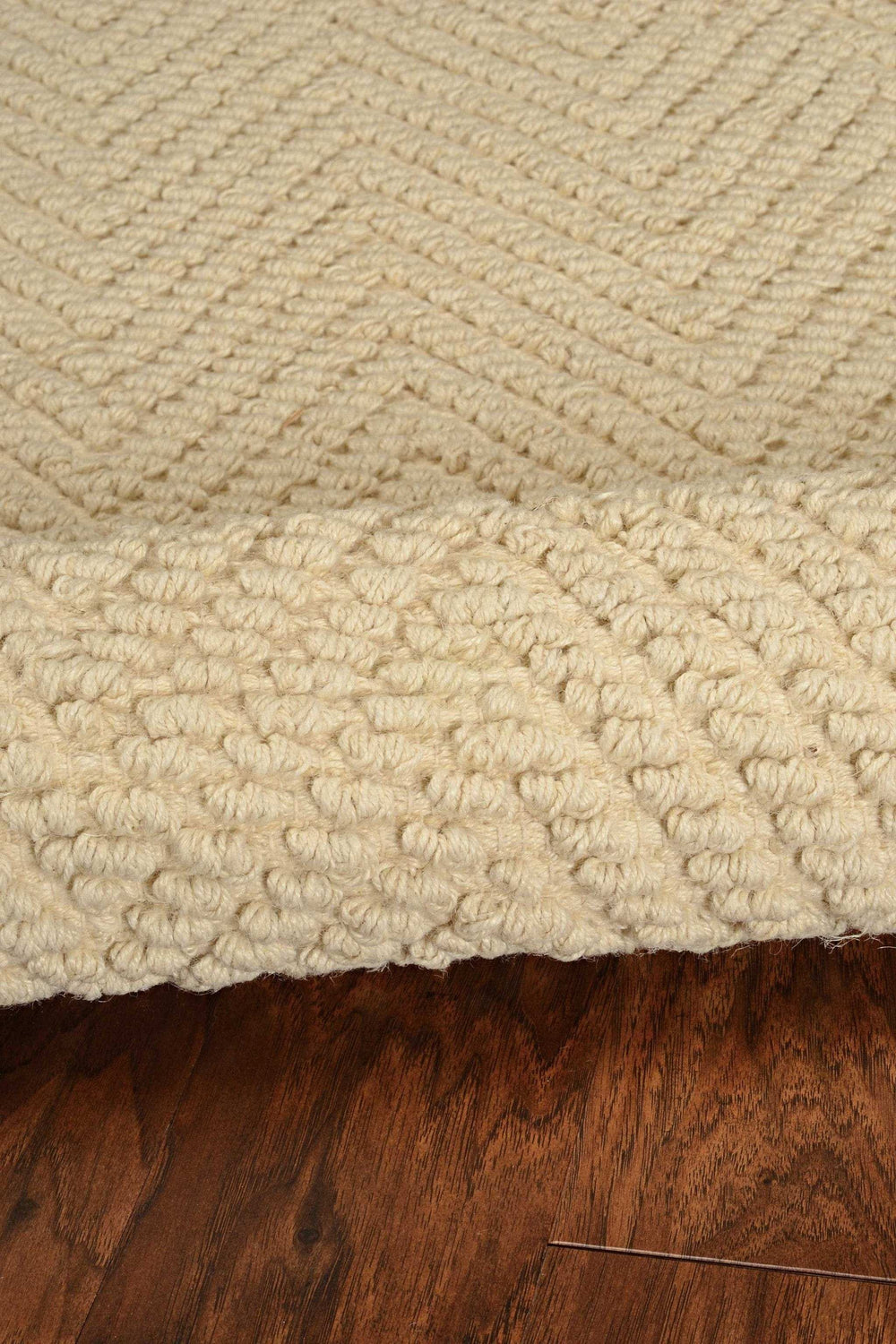 2' X 4' Ivory Chevron Hand Woven Area Rug - Homeroots - Flyclothing LLC