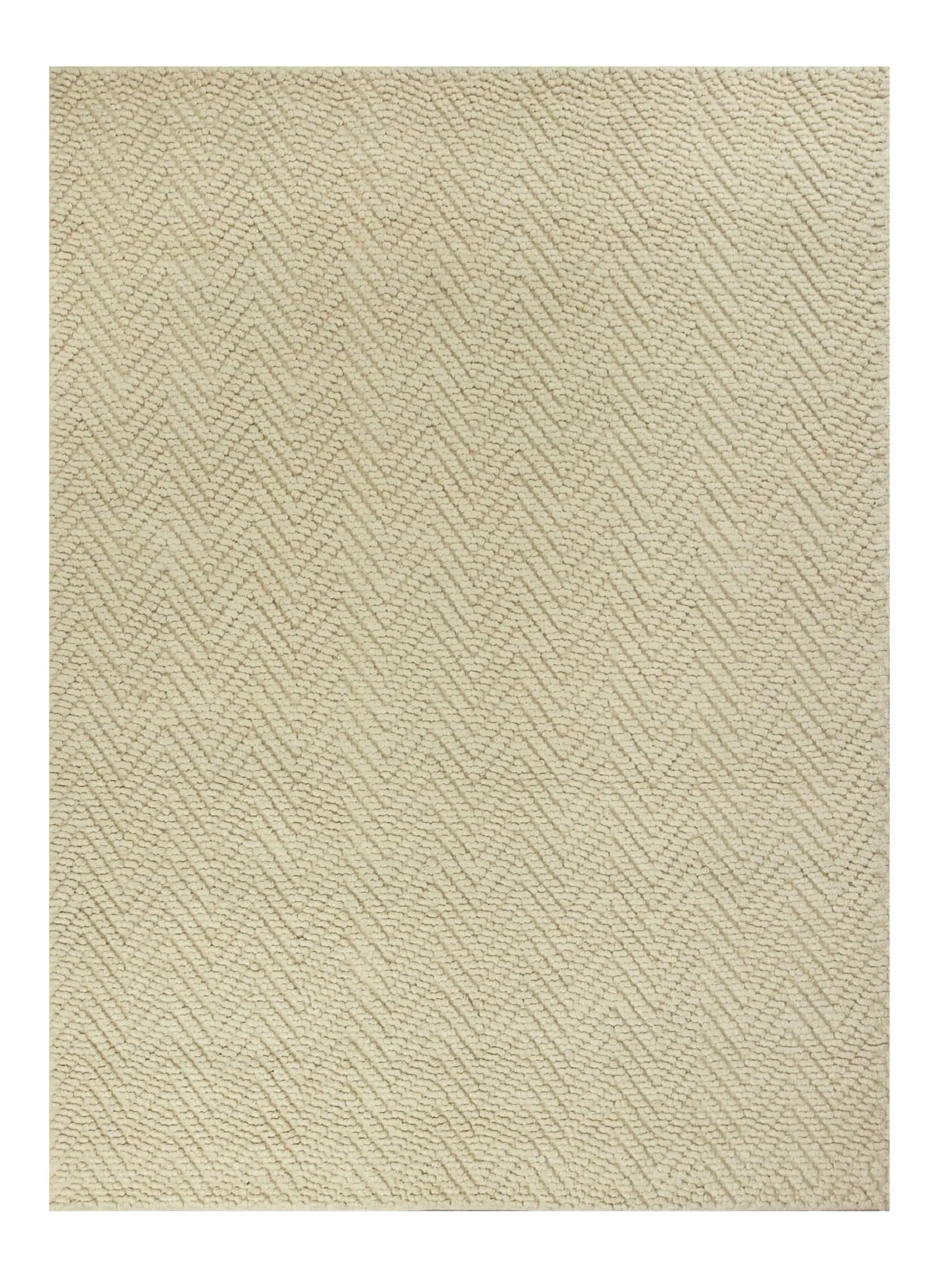 2' X 4' Ivory Chevron Hand Woven Area Rug - Homeroots - Flyclothing LLC
