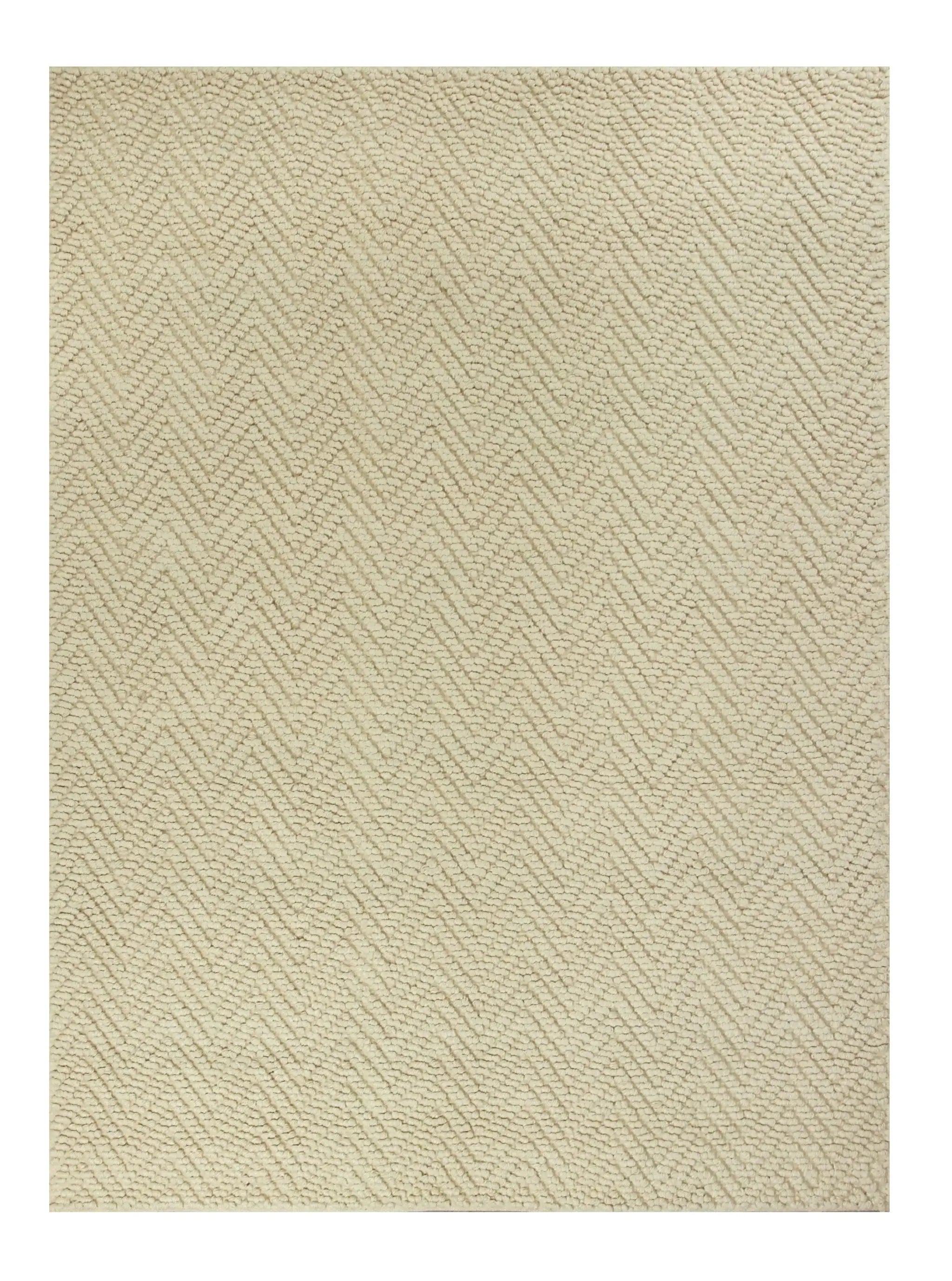 2' X 4' Ivory Chevron Hand Woven Area Rug - Homeroots - Flyclothing LLC