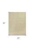 7' Ivory Chevron Hand Woven Area Rug - Homeroots