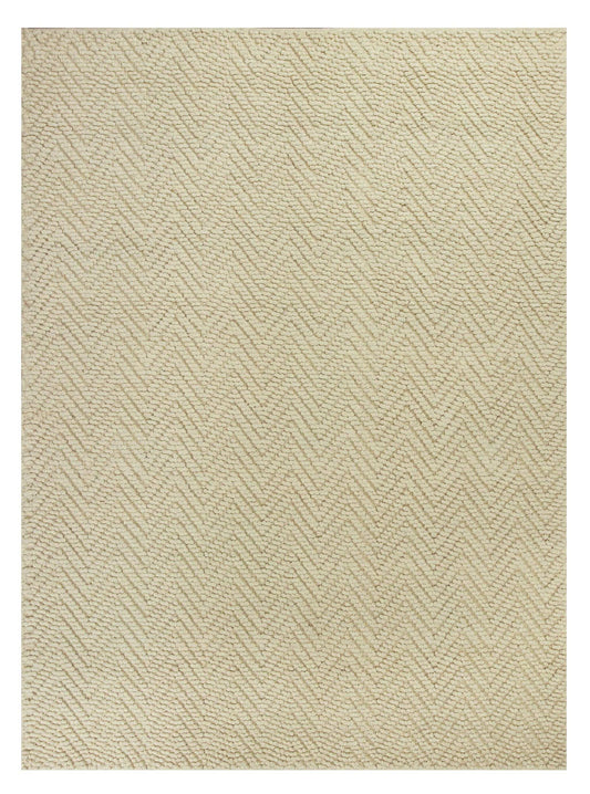 7' Ivory Chevron Hand Woven Area Rug - Homeroots - Flyclothing LLC
