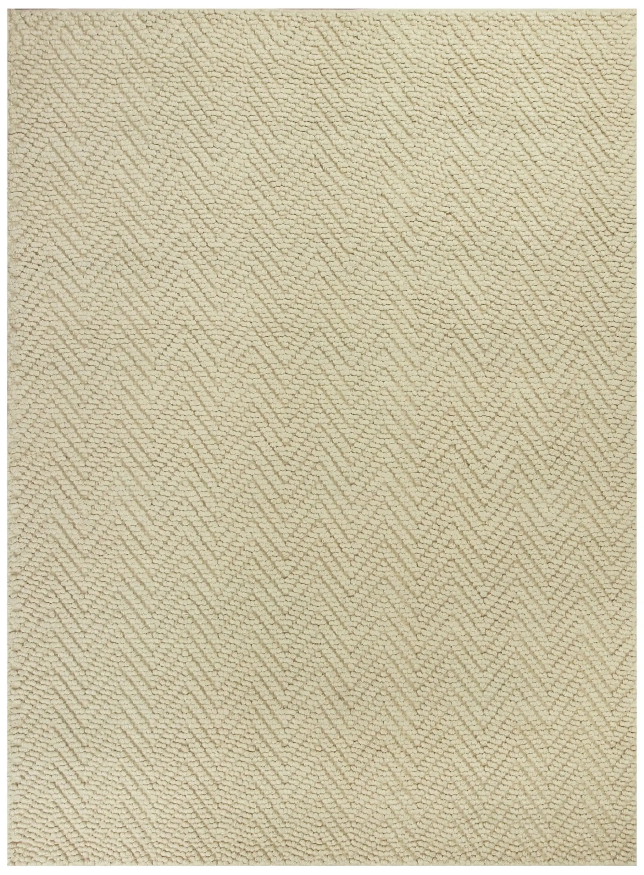 5' X 8' Ivory Chevron Hand Woven Area Rug - Homeroots - Flyclothing LLC