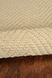 7' X 10' Ivory Chevron Hand Woven Area Rug - Homeroots - Flyclothing LLC