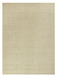 7' X 10' Ivory Chevron Hand Woven Area Rug