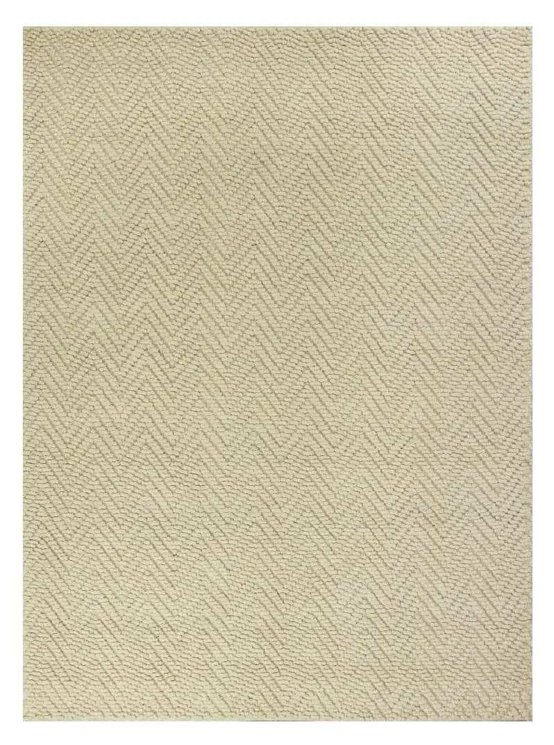 8' X 11' Ivory Chevron Hand Woven Area Rug - Homeroots - Flyclothing LLC