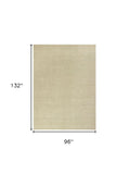8' X 11' Ivory Chevron Hand Woven Area Rug - Homeroots