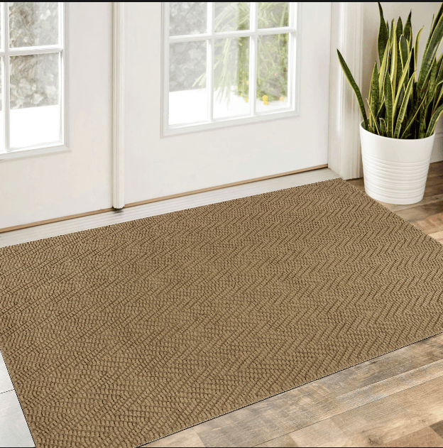 2' X 4' Natural Chevron Hand Woven Area Rug - Homeroots