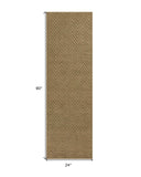 8' Natural Chevron Hand Woven Area Rug - Homeroots - Flyclothing LLC