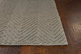 2' X 4' Gray Chevron Hand Woven Area Rug - Homeroots
