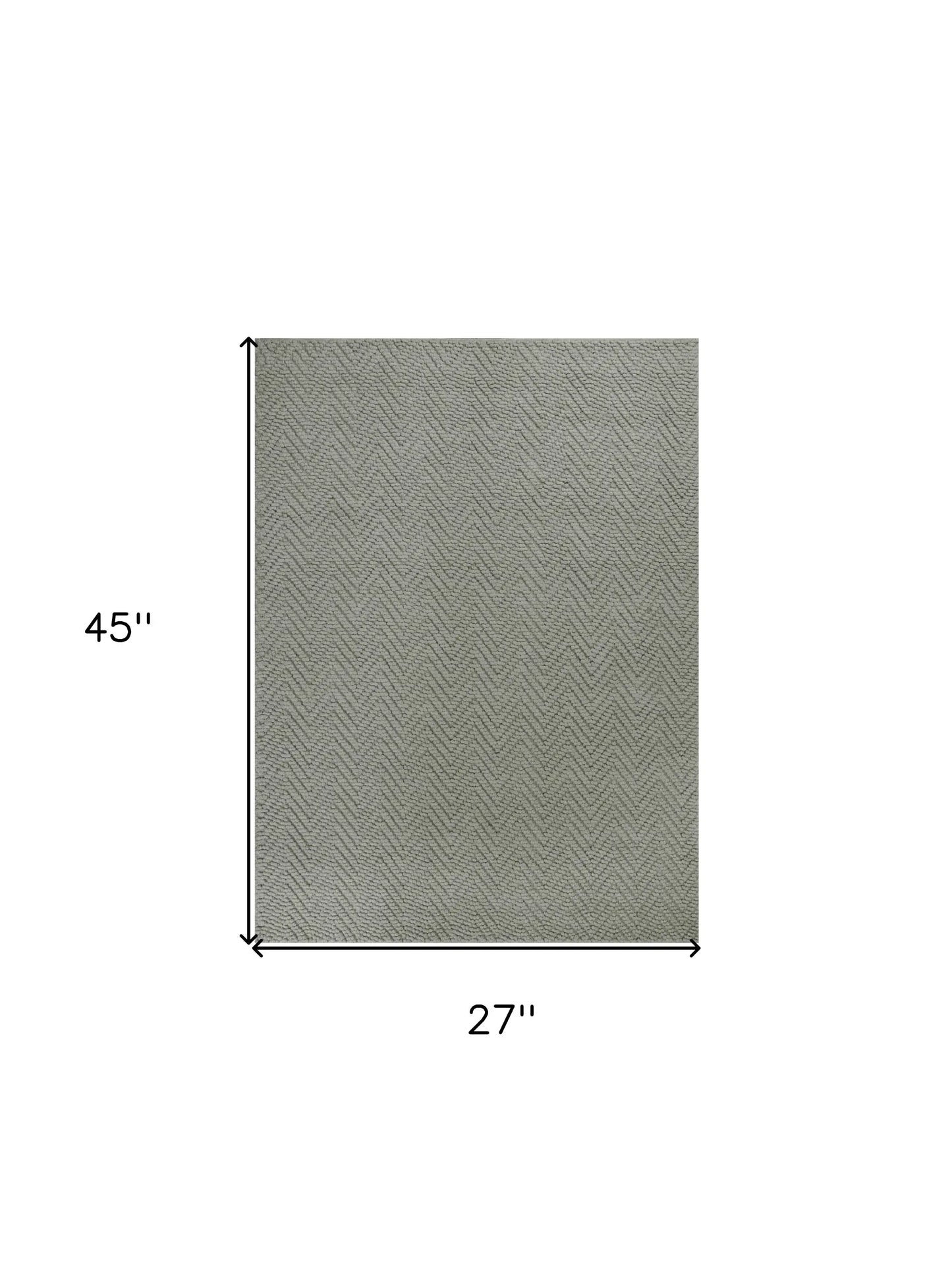 2' X 4' Gray Chevron Hand Woven Area Rug - Homeroots - Flyclothing LLC