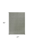 2' X 4' Gray Chevron Hand Woven Area Rug - Homeroots