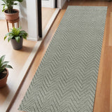 7' Gray Handmade Runner Rug - Homeroots