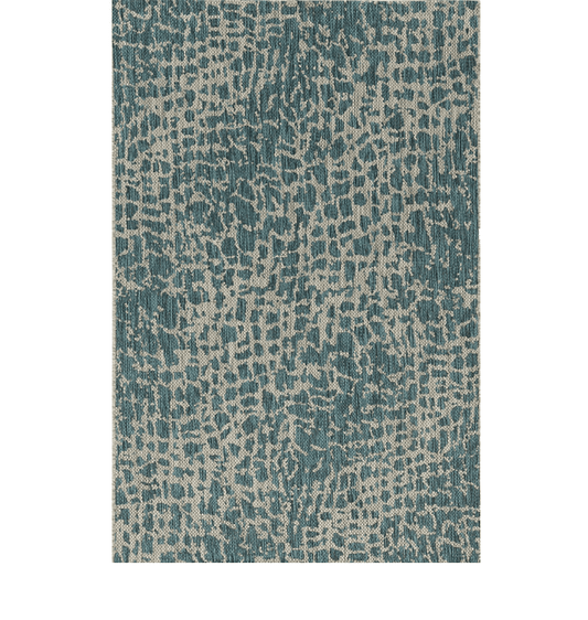 3' X 5' Teal Blue Abstract Indoor Outdoor Area Rug - Homeroots - Flyclothing LLC