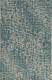 8' X 11' Teal Blue Abstract Indoor Outdoor Area Rug - Homeroots