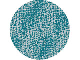 8' Round Teal Blue Abstract Indoor Outdoor Area Rug - Homeroots