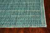 3' X 4' Teal Polypropylene Area Rug - Homeroots