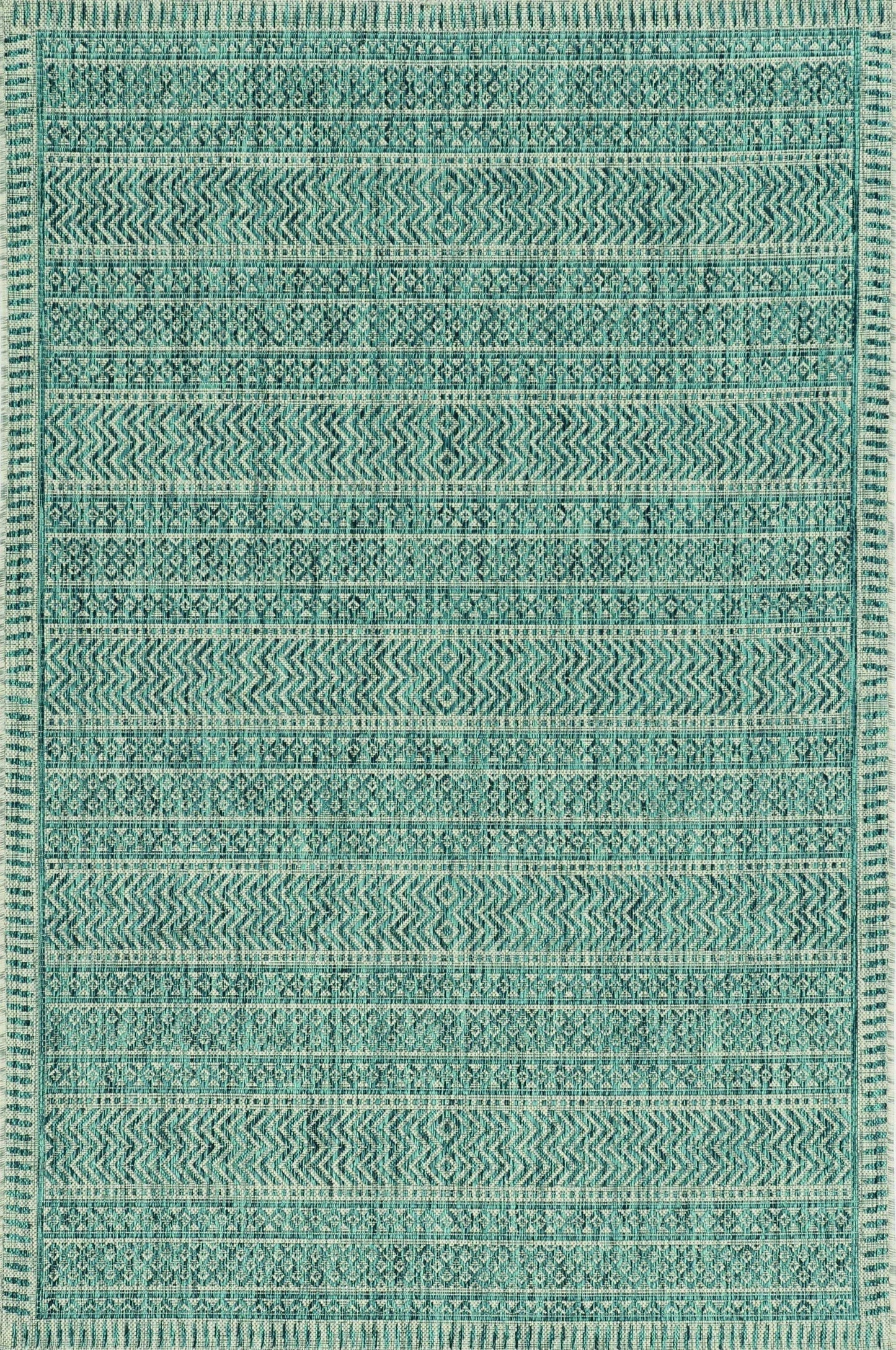 3' X 4' Teal Polypropylene Area Rug - Homeroots - Flyclothing LLC