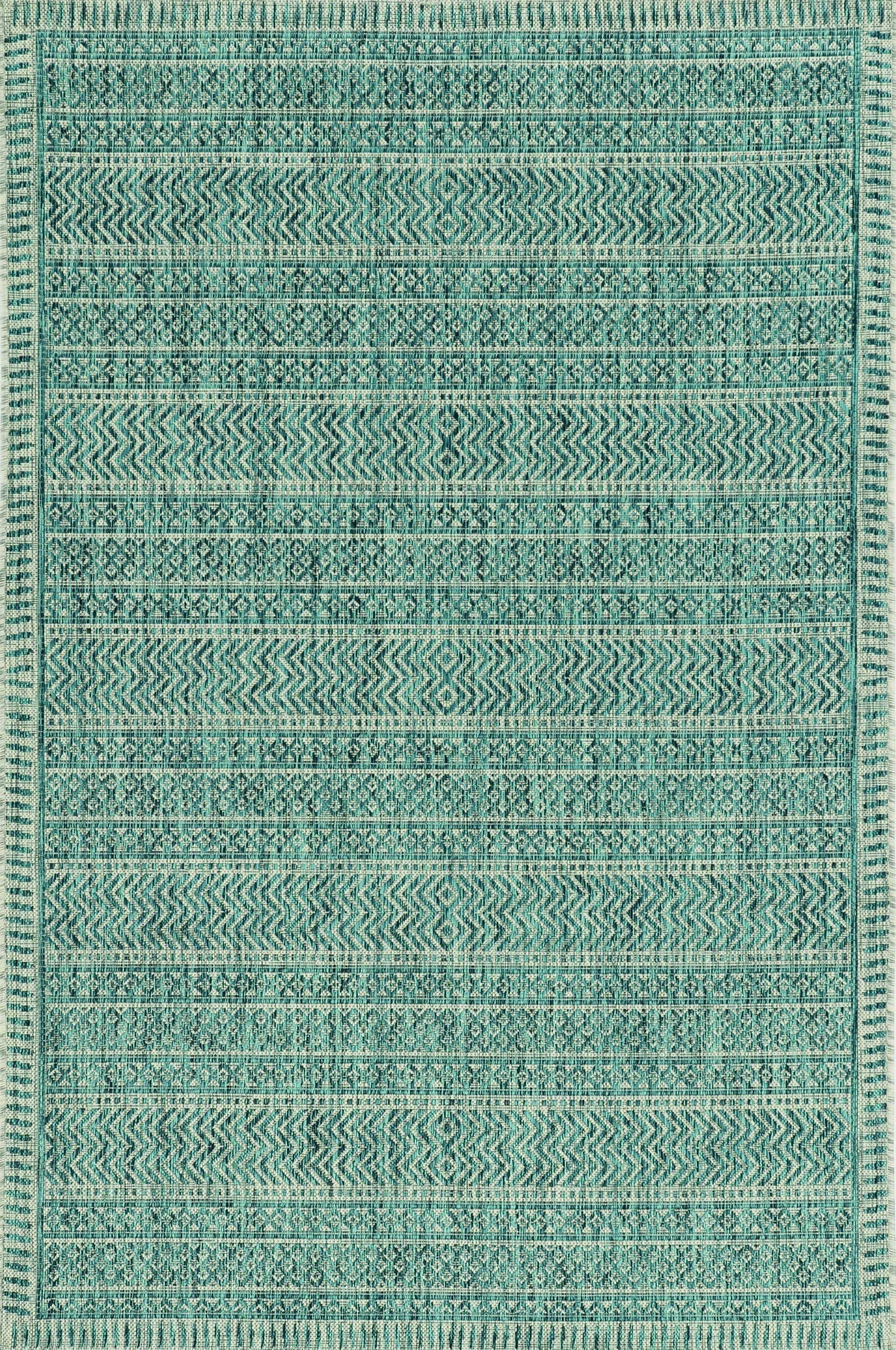 3' X 4' Teal Polypropylene Area Rug - Homeroots - Flyclothing LLC