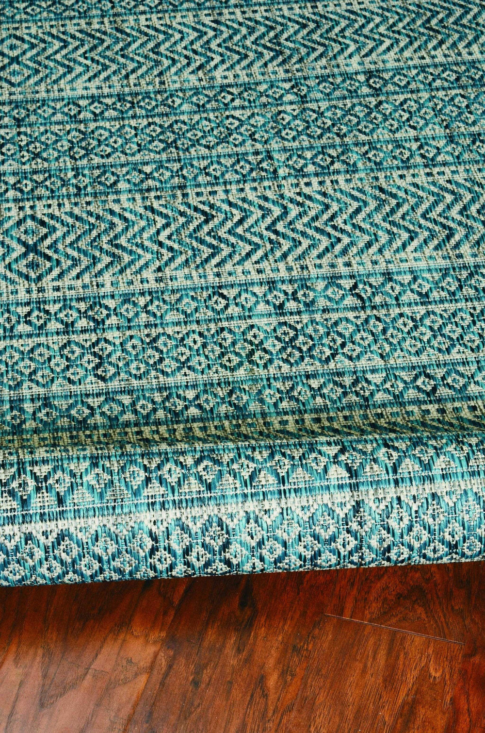 3' X 4' Teal Polypropylene Area Rug - Homeroots - Flyclothing LLC