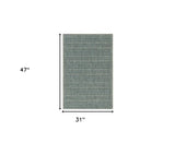 3' X 4' Teal Polypropylene Area Rug - Homeroots - Flyclothing LLC
