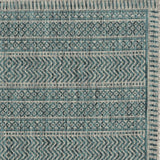 3' X 5' Teal Blue Geometric Indoor Outdoor Area Rug - Homeroots - Flyclothing LLC