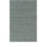 3' X 5' Teal Blue Geometric Indoor Outdoor Area Rug - Homeroots